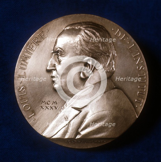 Louis Jean Lumiere (1864-1948), pioneer of cinematography, c1935. Artist: Unknown