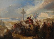 Battle of Poitiers, 25 October 732, 1830s. Creator: Baron Charles de Steuben (French), circle of.