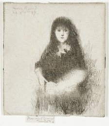 Portrait of a Little Spanish Girl, 1887. Creator: Theodore Roussel.