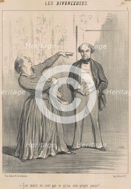 Les maris ne sont pas ce qu'un vain peuple pense!, 19th century. Creator: Honore Daumier.