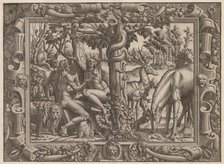 The Temptation of Eve, c. 1545/1547. Creator: Jean Mignon (French).