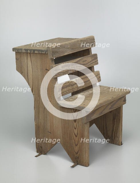 Wooden school desk from Bethel Evangelical Lutheran Church and School, 1925-1963. Creator: Unknown.