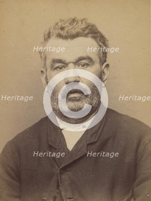 Deguet. Victor, Adonis. 50 ans, né le 27/2/44 à Vuenpont (Aisne). Armurier. Anarchiste. 16..., 1894. Creator: Alphonse Bertillon.