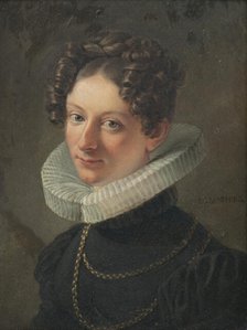 Portrait of the artist's wife Sofia Dorotea Sandberg née Kökeritz, c1820. Creator: Johan Gustaf Sandberg.