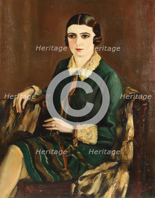 Portrait of Lilya Brik (1891-1978), 1921. Artist: Silins, Alexander (active Early 20th cen.)