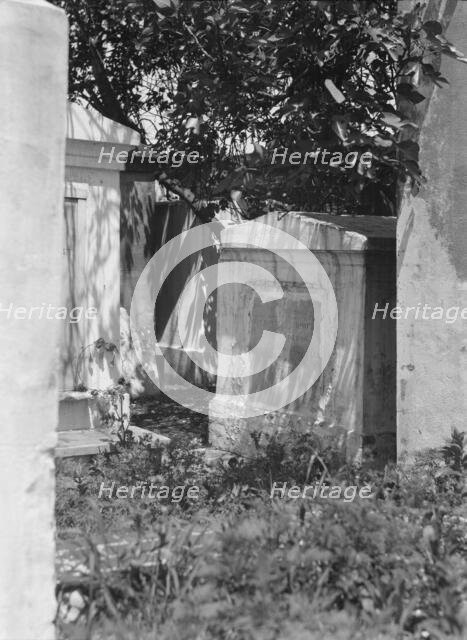 Tomb in St. Louis Cemetery, New Orleans, between 1920 and 1926. Creator: Arnold Genthe.