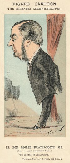 'The Rt. Hon. George Sclater-Booth, M.P..', c1870. Artist: Faustin.