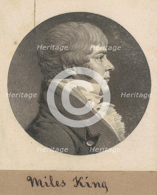 Miles King, Jr., c. 1808. Creator: Charles Balthazar Julien Févret de Saint-Mémin.