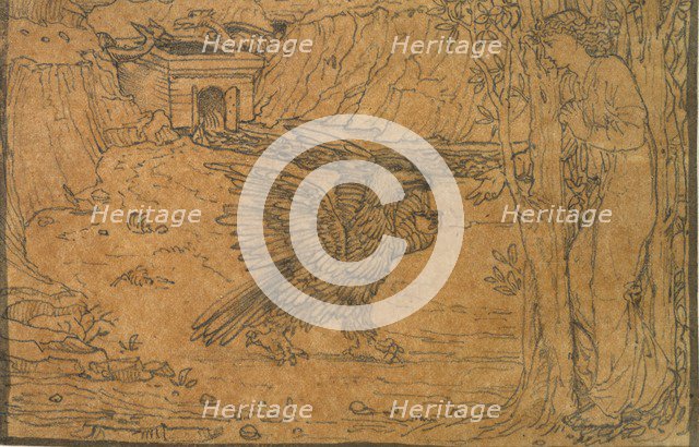 The Story of Cupid and Psyche: The Black Water, c1864-c1868. Artist: Sir Edward Coley Burne-Jones.