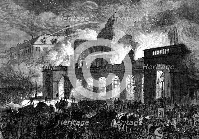 Burning of the old Opera-House, Paris, 1873. Creator: Unknown.