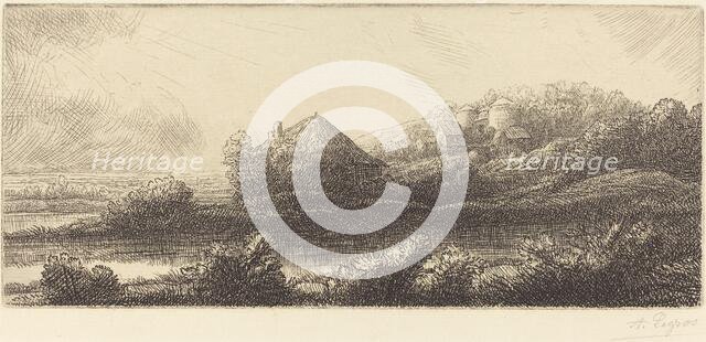 Hut in the Marsh (Cabane dans les marais). Creator: Alphonse Legros.