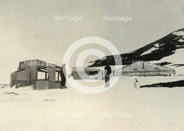'The Winter Quarters of the Discovery Expedition at Hut Point', c1908, (1909).  Artist: Unknown.