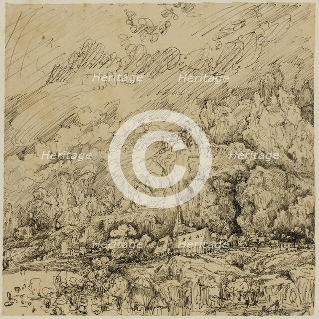 Landscape with an Old Church, n.d. Creator: Rodolphe Bresdin.