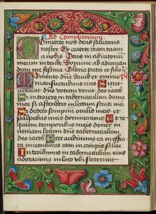 Decorated Text Page; Book of Hours, early 16th century. Creator: Unknown.