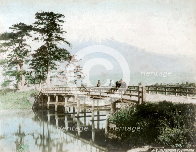 Fujiyama from Yoshiwara, Japan. Artist: Unknown