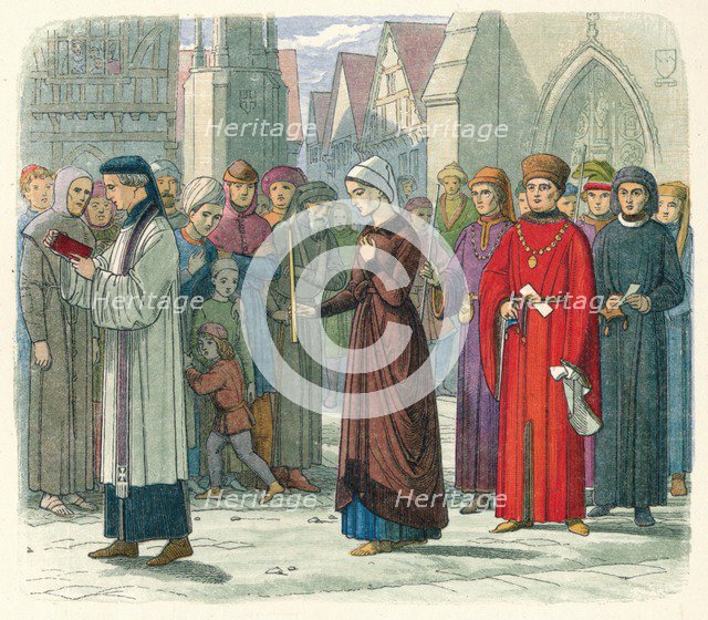 'The Duchess of Gloucester does penance', 1441 (1864). Artist: James William Edmund Doyle.