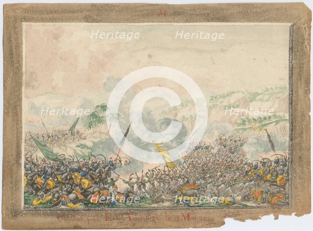 The battle near Provadia on May 1829, 1829. Artist: Anonymous  
