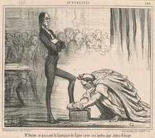 Mr Hume se passant la fantaisie ..., 19th century. Creator: Honore Daumier.