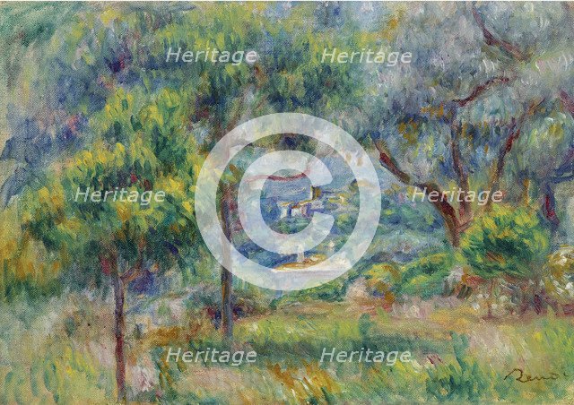 View from the terrace in Cagnes, .