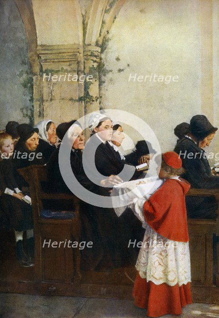 'The Blessed Bread', c1879, (1912).Artist: Pascal Adolphe Jean Dagnan-Bouveret