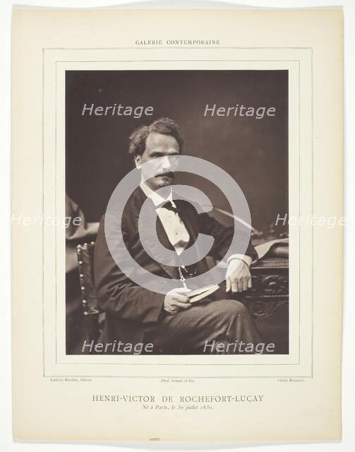 Henri-Victor de Rochefort-Luçay, [French politician and author], c. 1880.  Creator: Georges Melandri.