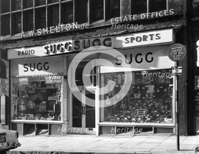Sugg Sports, King Street branch, Nottingham, Nottinghamshire, 1960.  Artist: Michael Walters