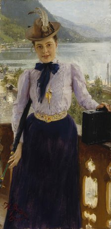 Portrait of Natalia Nordmann, 1900. Creator: Il'ya Repin.