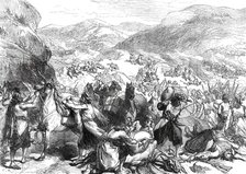 The War in the Herzegovina: insurgents surprising a Turkish convoy...1876. Creator: Unknown.