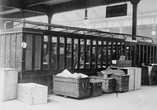 British parcels post -cage for reg. Parcels, between c1910 and c1915. Creator: Bain News Service.