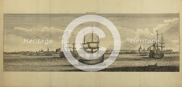 View of Arkhangelsk, ca 1770. Artist: Anonymous  