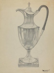 Silver Hot Water Pot, c. 1936. Creator: Herbert Russin.