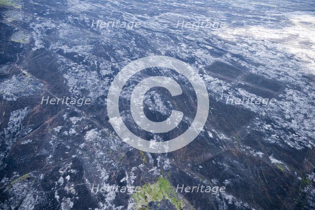 Moorland, near Mossley, burned by wildfires, Oldham, 2018. Creator: Emma Trevarthen.
