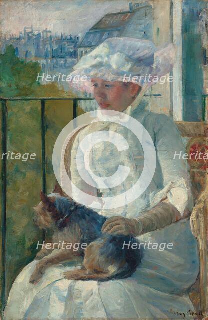 Young Girl at a Window, c. 1883-1884. Creator: Mary Cassatt.