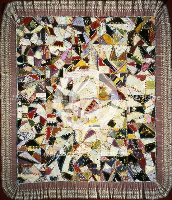 Bedcover (Crazy Quilt), United States, 1880/85. Creator: Unknown.