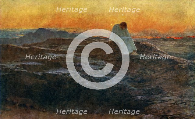'Christ in the Wilderness', 1898, (1912).Artist: Briton Riviere