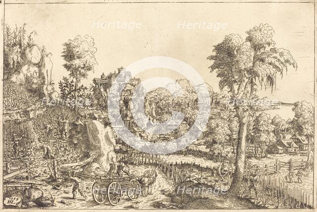 Landscape with a Vineyard, 1559. Creator: Hans Sebald Lautensack.