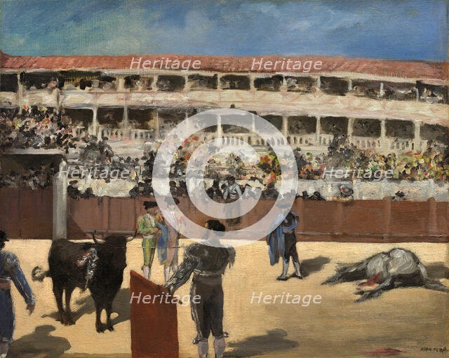 Bullfight, 1865/66. Creator: Edouard Manet.