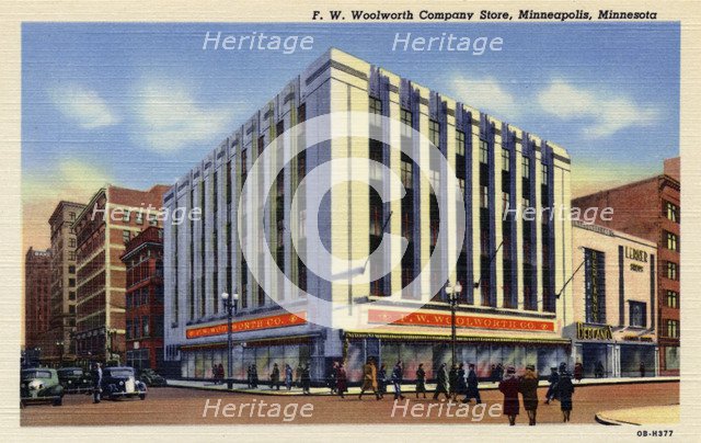 FW Woolworth Company Store, Minneapolis, Minnesota, USA, 1940. Artist: Unknown