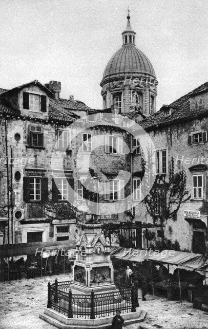 The market place at Dubrovnik, Yugoslavia, c1930s. Artist: John Bushby