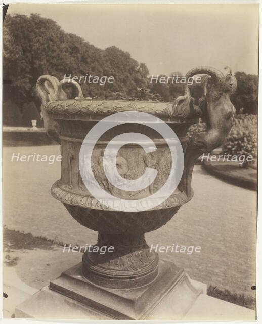 Versailles, Vase par Ballin, 1905. Creator: Eugene Atget.