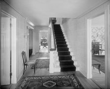 Hall and stairway, probably in clubhouse, New York City, between 1900 and 1910. Creator: William H. Jackson.