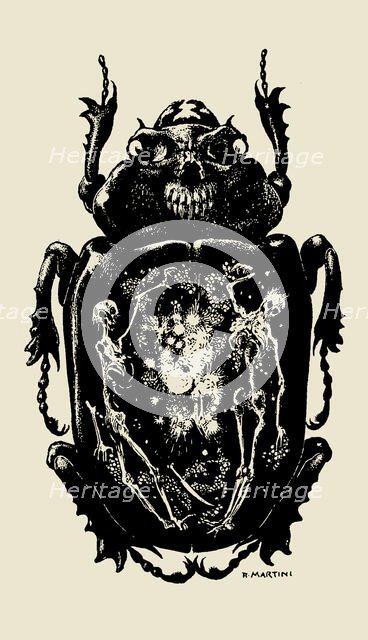 Illustration for the story "The Gold-Bug" by Edgar Allan Poe, 1905. Creator: Martini, Alberto (1876-1954).