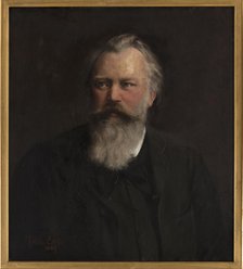 Portrait of the composer Johannes Brahms (1833-1897), 1878. Creator: Encke, Fedor (1851-1926).