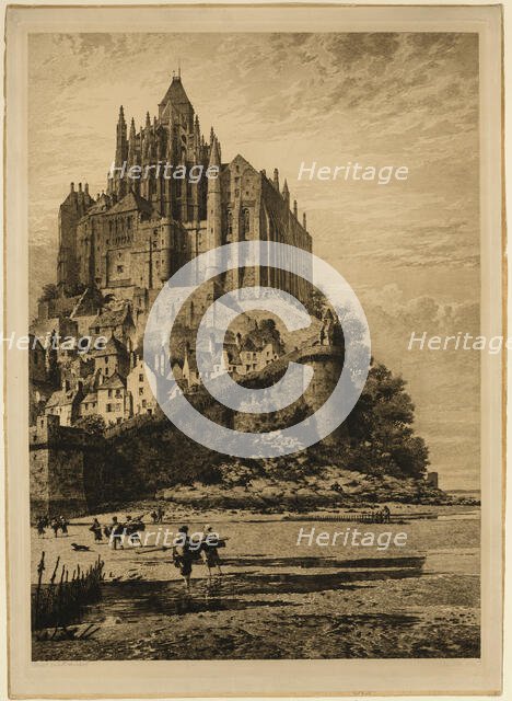 Mont Saint-Michel, 1882. Creator: Axel Herman Haig.