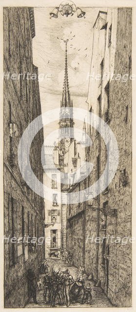 La Rue des Chantres, Paris, 1862. Creator: Charles Meryon.