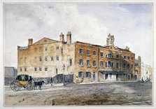 Premises of George March, licensed rectifier, in Cobham Row, Holborn, London, c1830. Artist: Anon