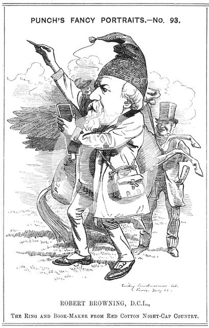 Robert Browning, English poet and dramatist, 1882. Artist: Edward Linley Sambourne