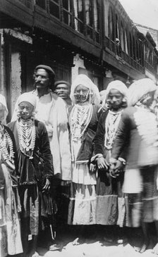 Muslim hill tribe people, Chakrata, India, 1917. Artist: Unknown