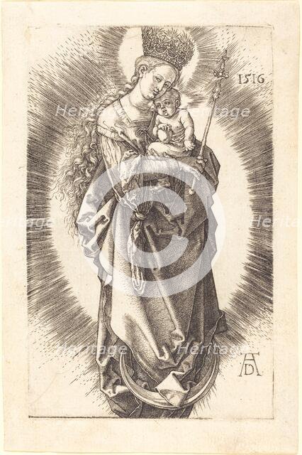 The Virgin and Child on a Crescent with a Sceptre and a Starry Crown, 1516. Creator: Albrecht Durer.