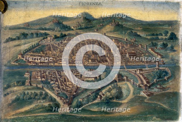 Map of Florence, 15th century. Artist: Anon
